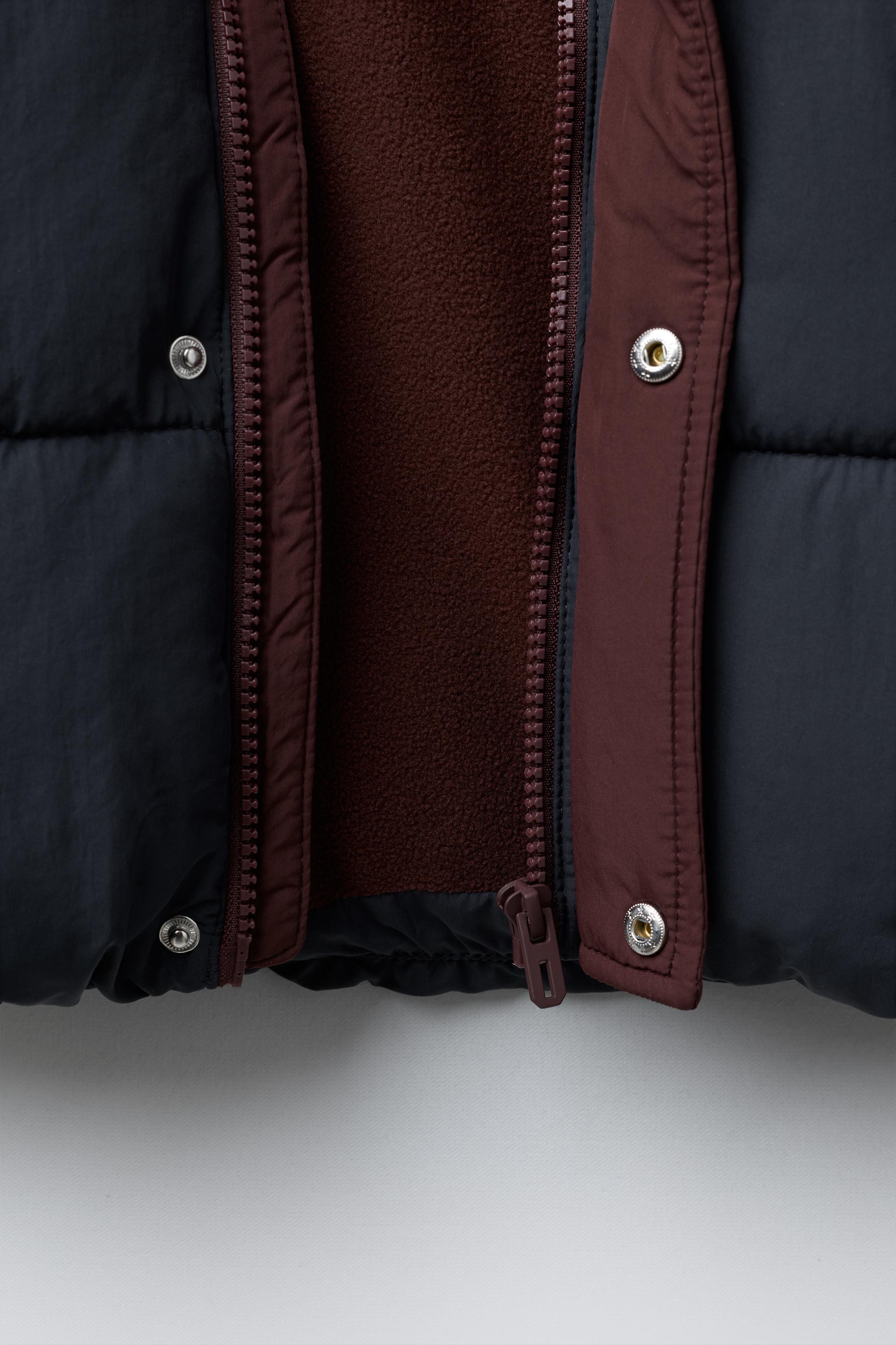 MANTEAU MATELASSÉ POLAIRE COLOR BLOCK DÉPERLANT